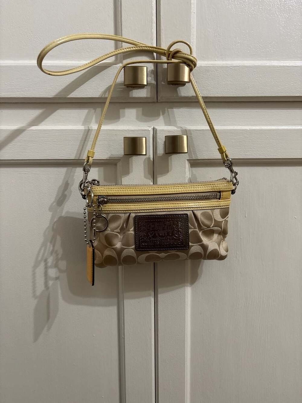 Coach Poppy Signature C Sateen Pocket Swingpack Crossbody Bag